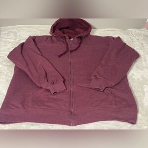 C.E Schmidt Sherpa Lined Heavy Hoodie Jacket Men's 3XL Cranberry Fleece Full Zip